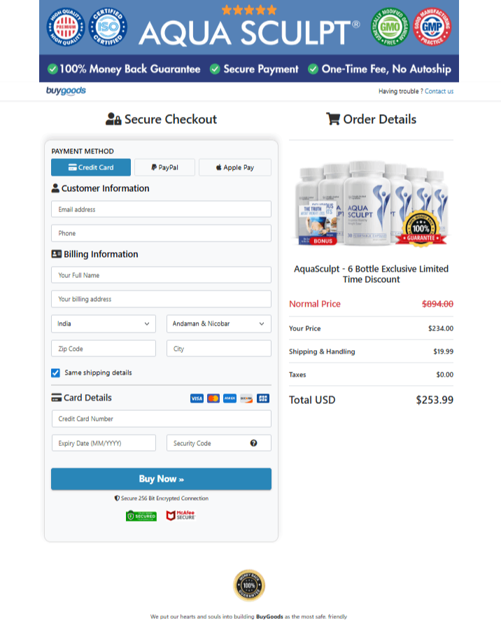 Aqua   Pro Order Form